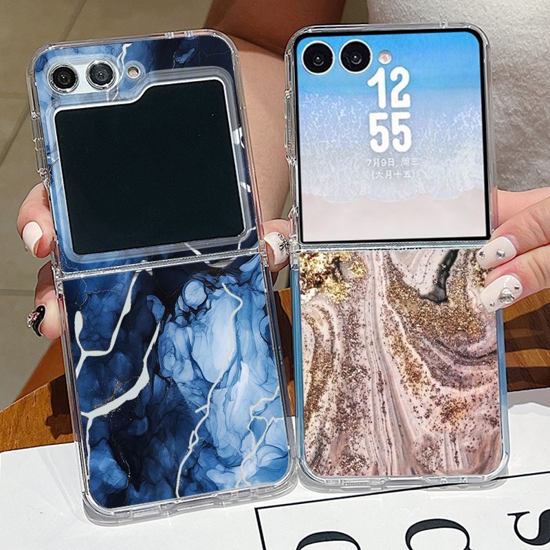Phone Cases Z Fold 4 - Colorful Marble Pattern Phone Case For