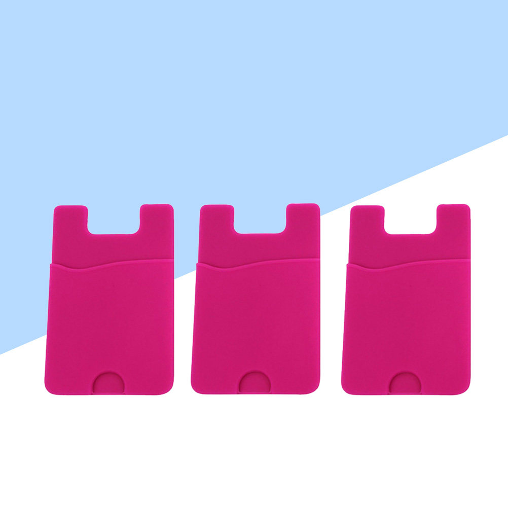 Card Holder Slim Case - 3pcs Silicone Phone Card Holder Slim