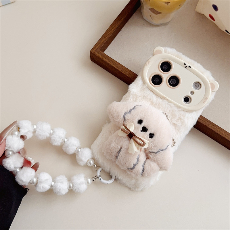 3D Cartoon Bowknot Puppy Warm  - Phone Cases For Iphone 11 のレビューと価格