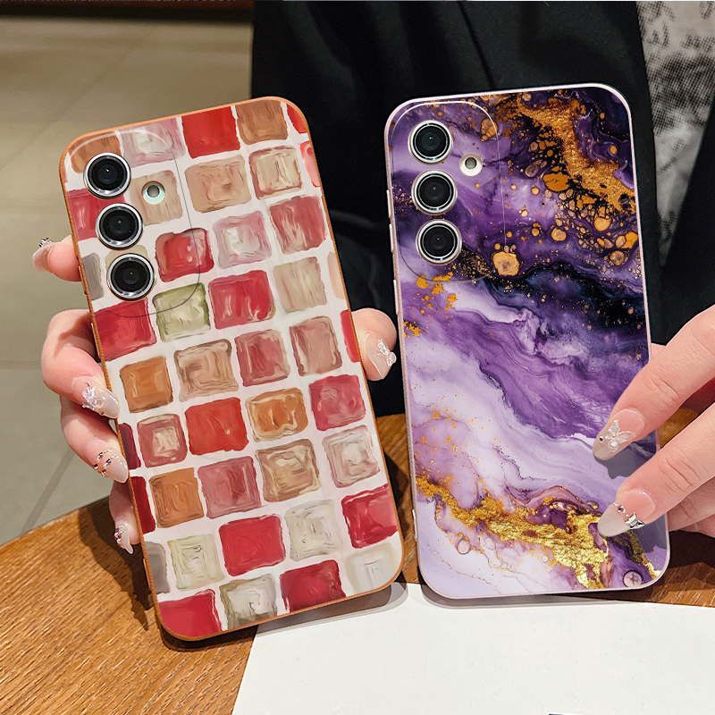Marble Pattern Case For Samsun - Phone Cases Leather のレビューと価格