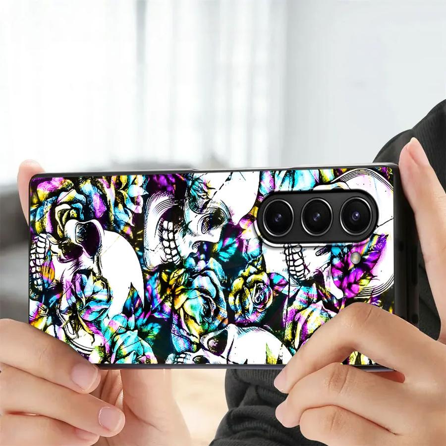 Skull Art Case for Samsung Gal - Phone Cases Z Fold 4 のレビューと価格