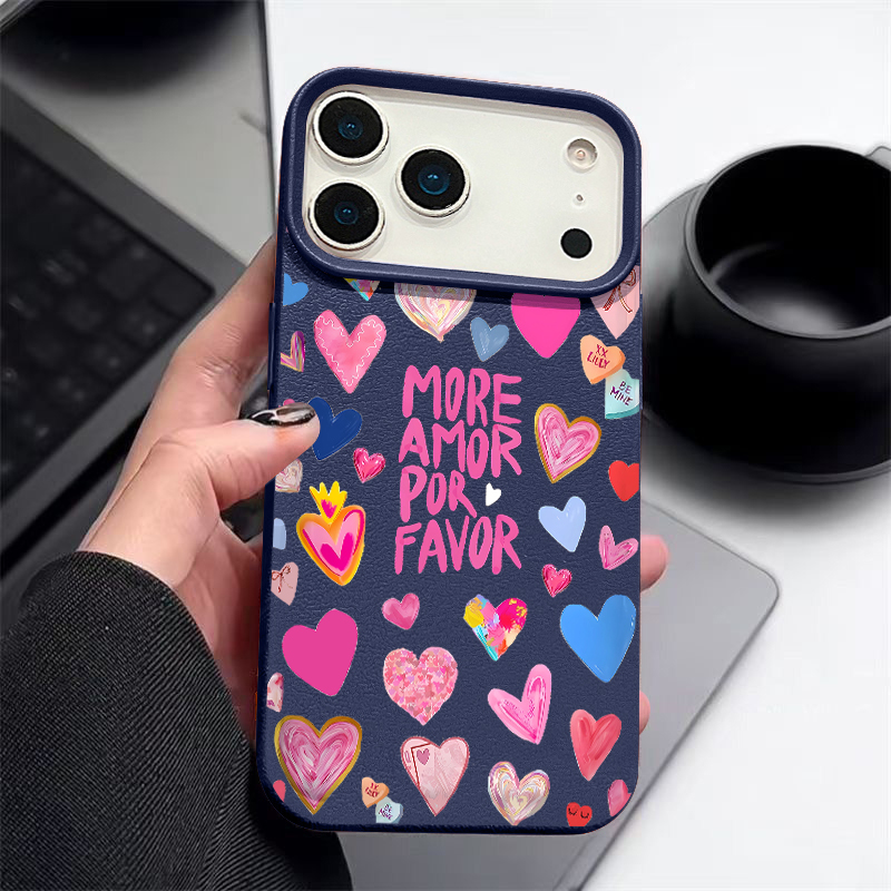 Heart Print Soft Phone Case Fo - Phone Cases Leather のレビューと価格