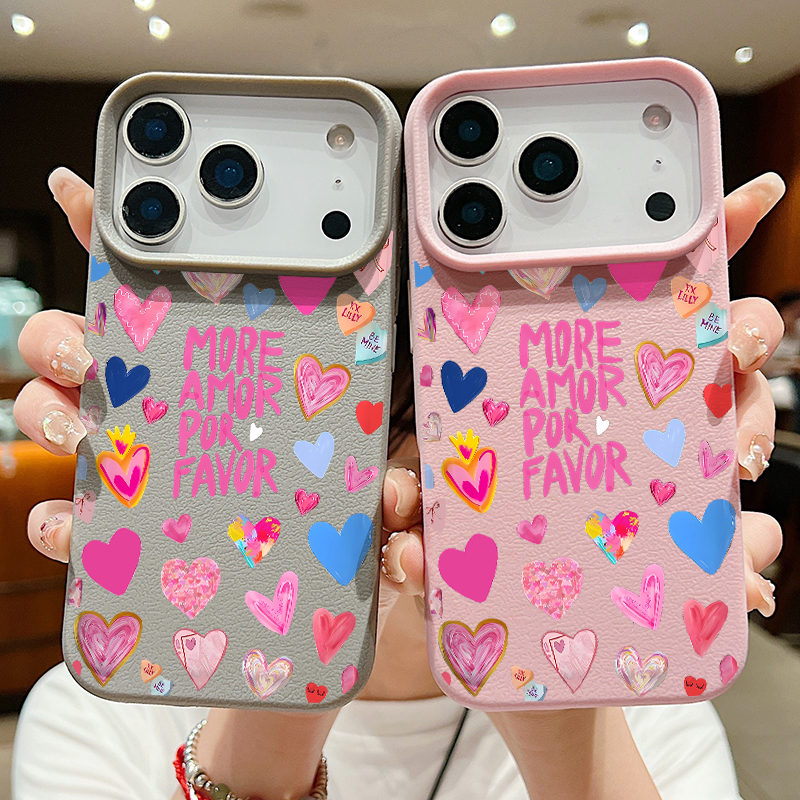 Heart Print Soft Phone Case Fo - Phone Cases Leather のレビューと価格