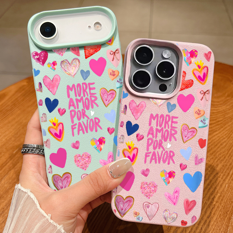 Heart Print Soft Phone Case Fo - Phone Cases Leather のレビューと価格