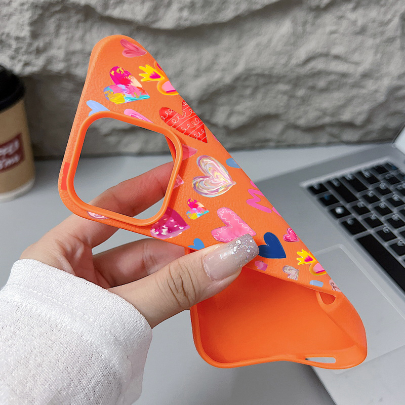 Heart Print Soft Phone Case Fo - Phone Cases Leather のレビューと価格