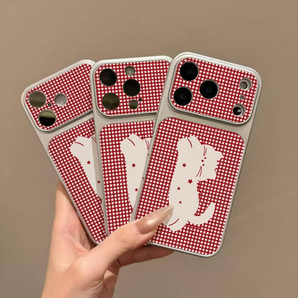 Leather Cute Pets Cat Pink Bac - Phone Cases Leather のレビューと価格