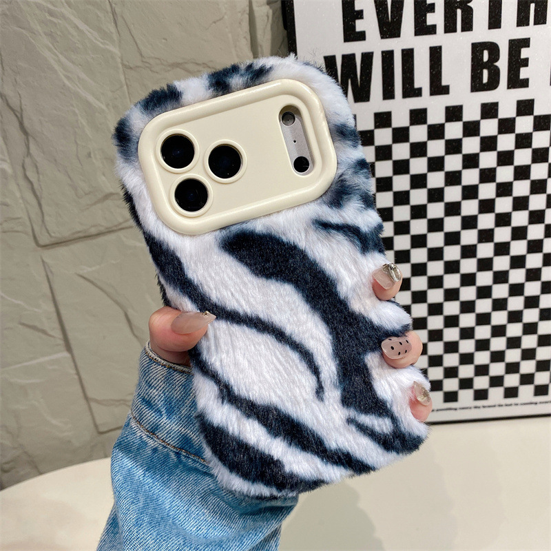 Luxury Zebra Pattern Fluffy Pl - Phone Cases For Iphone 11 のレビューと価格