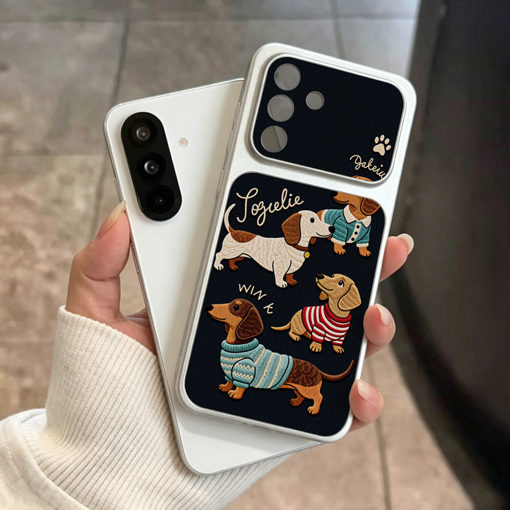 Cartoon Puppy Leather Phone Ca - Phone Cases Leather のレビューと価格