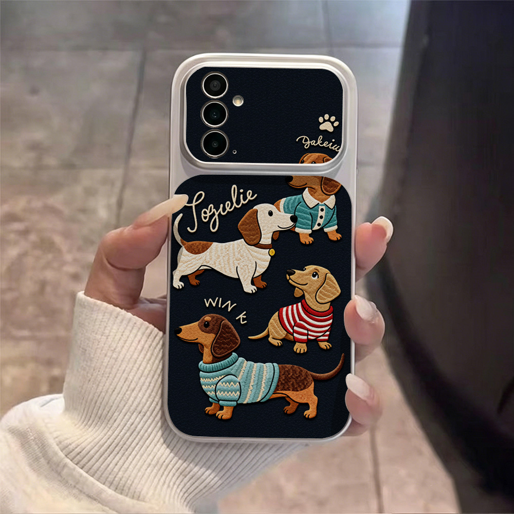 Cartoon Puppy Leather Phone Ca - Phone Cases Leather のレビューと価格