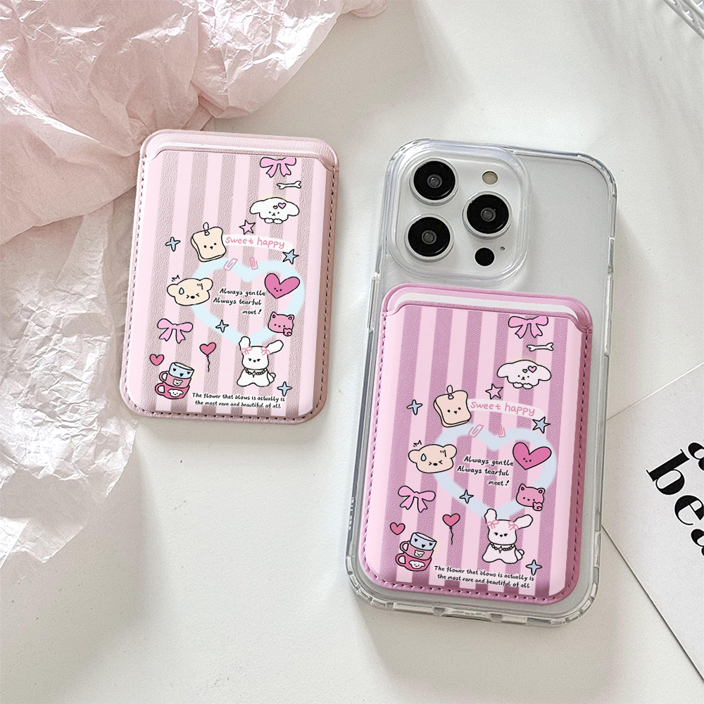Cute Girly Sketch Style Leathe - Card Holder Slim Case のレビューと価格