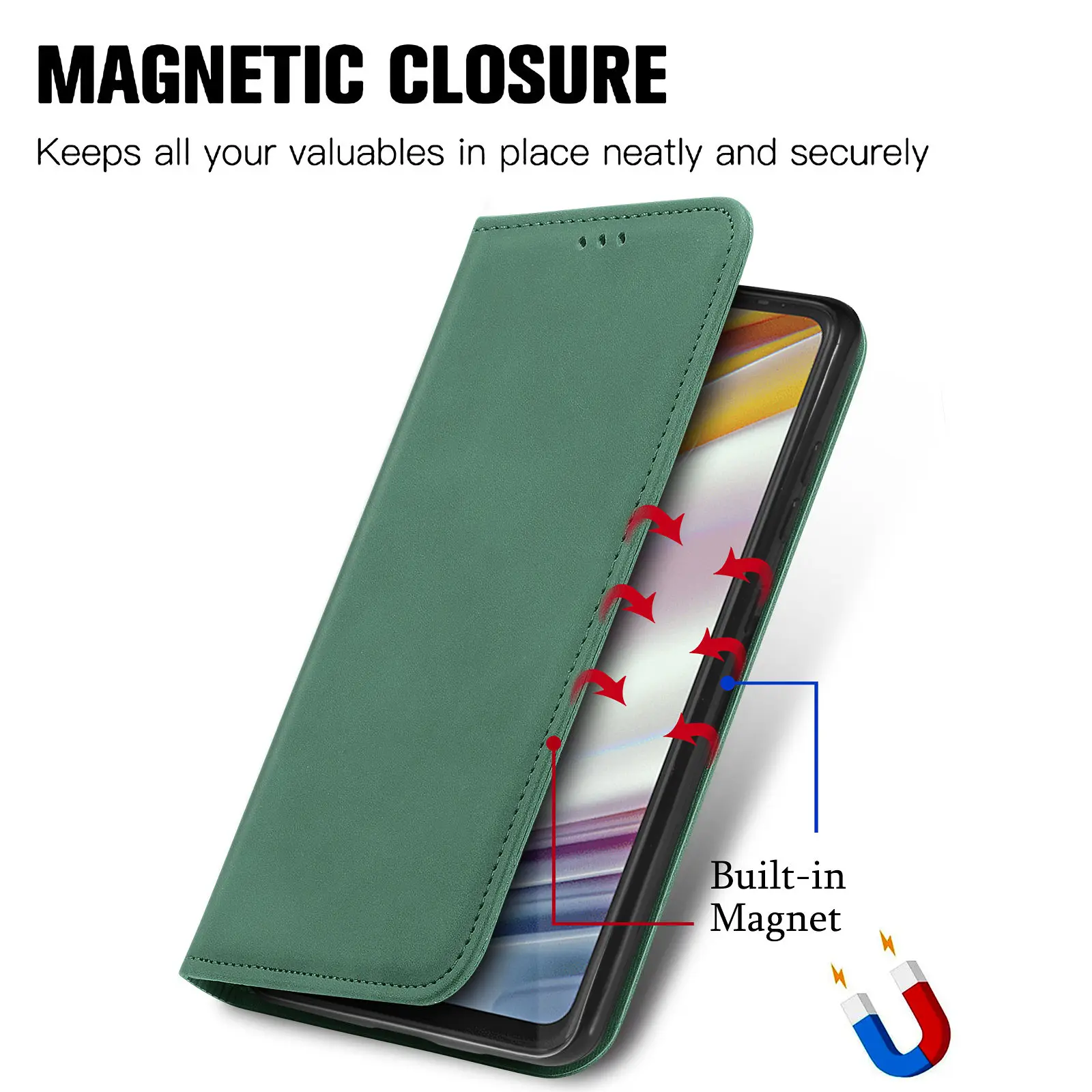 Strong Magnetic Leather Case F - Phone Cases Moto G のレビューと価格