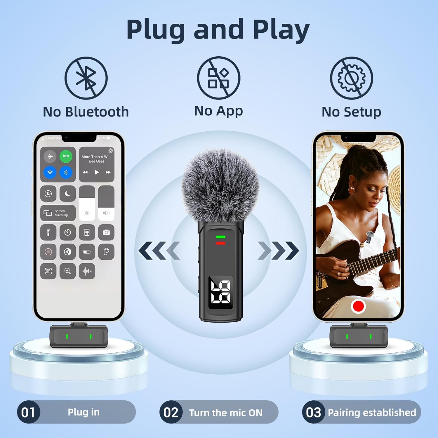 Wireless Lavalier Microphone f - Phone Cases Video のレビューと価格