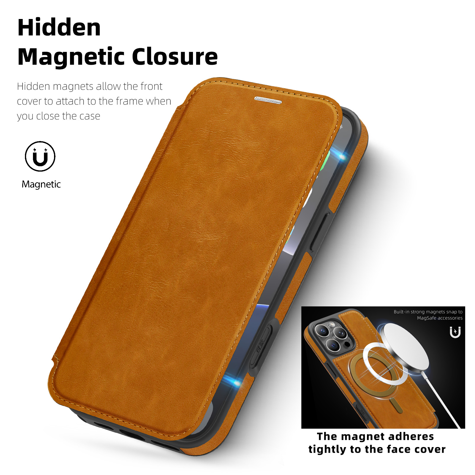 Magnetic Flip Leather Phone Ca - Card Holder Slim Case のレビューと価格