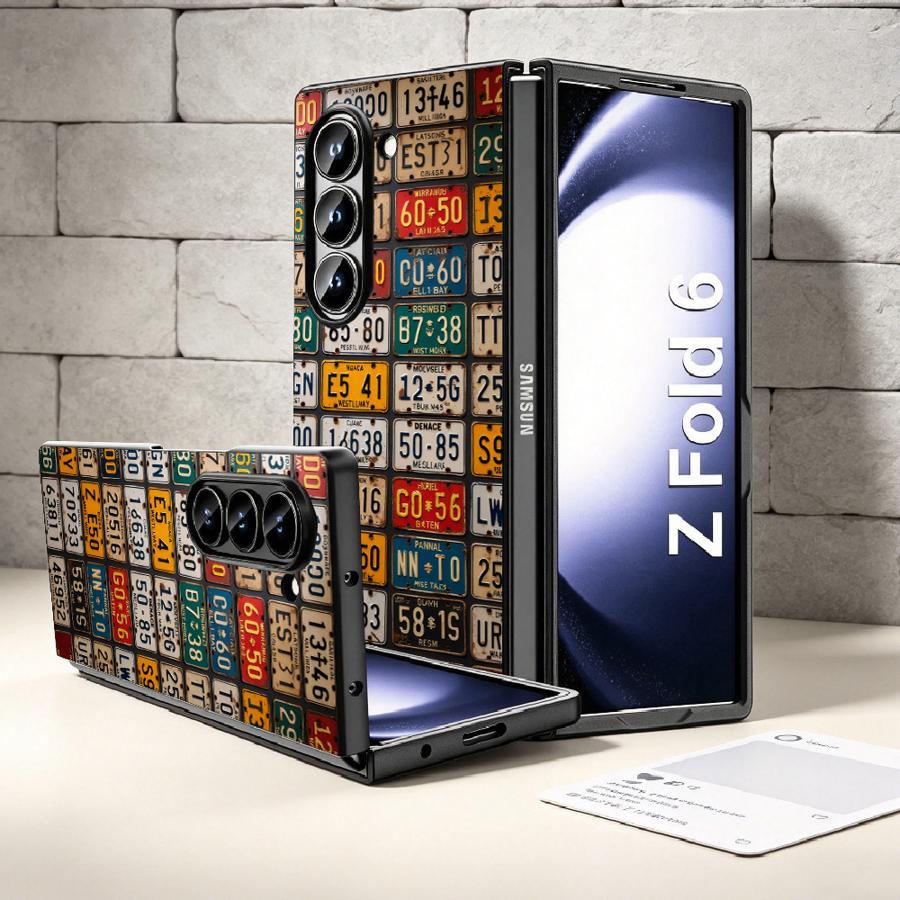 Retro License Plate Phone Cove - Phone Cases Z Fold 4 のレビューと価格