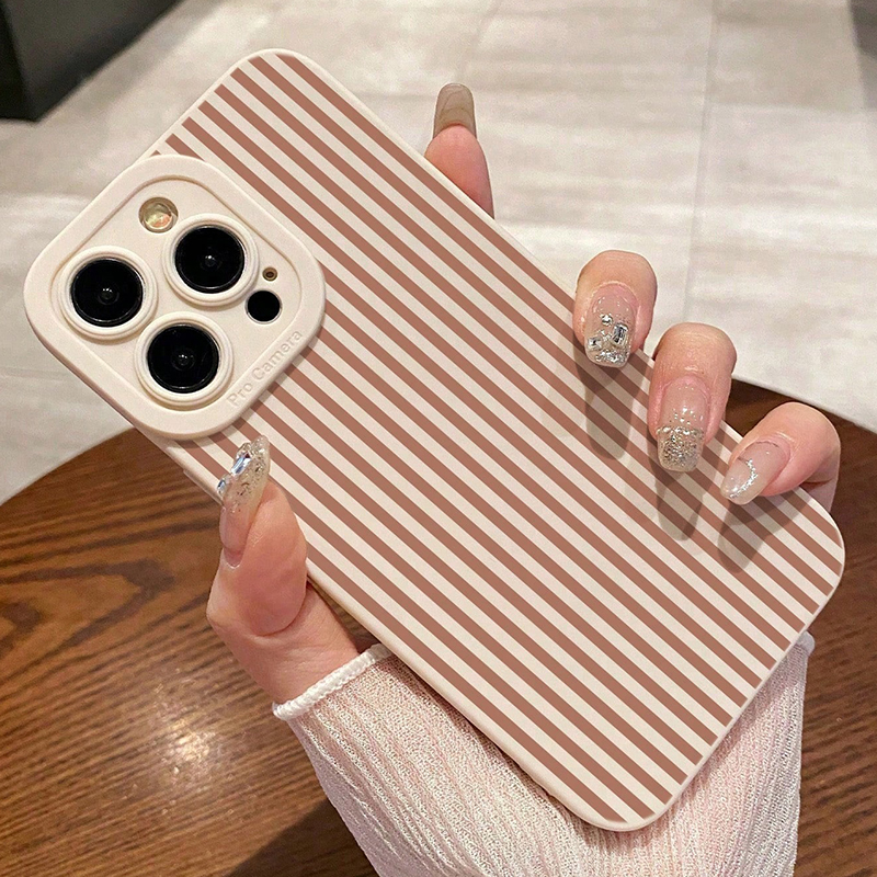 Pink Striped Painted Anti-Drop - Phone Cases For Iphone 11 のレビューと価格