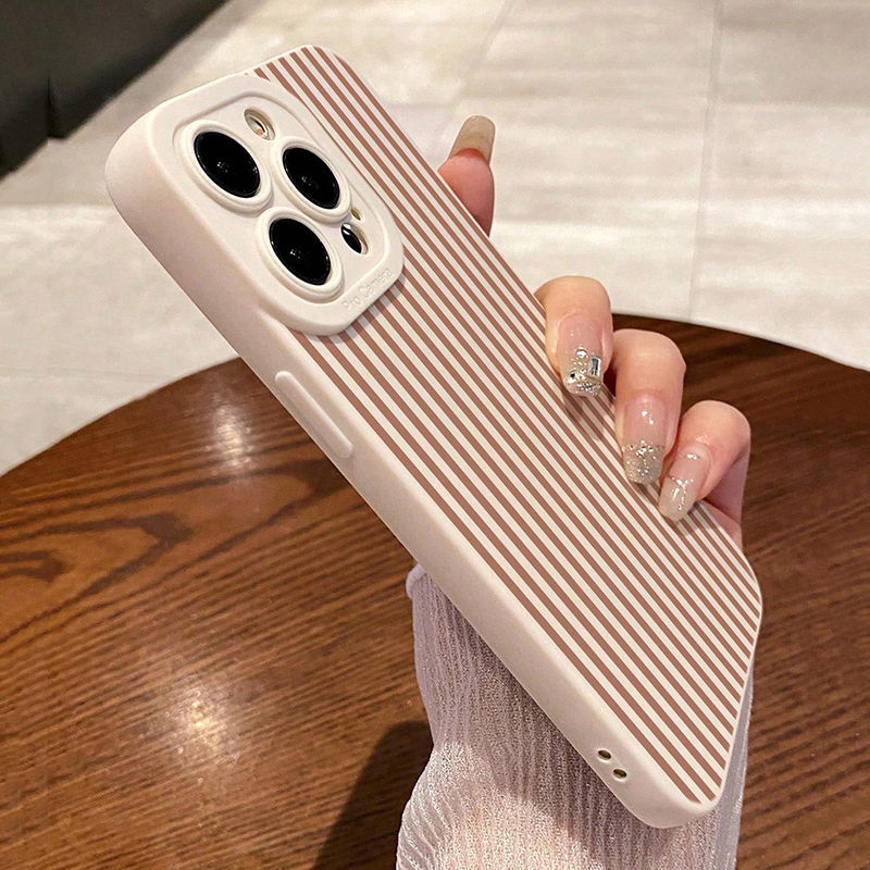 Pink Striped Painted Anti-Drop - Phone Cases For Iphone 11 のレビューと価格