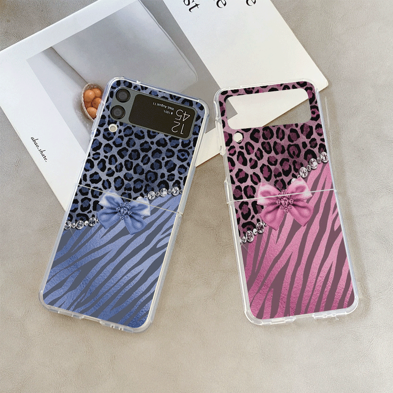 Creative Pink Blue Bow Leopard - Phone Cases Z Fold 4 のレビューと価格