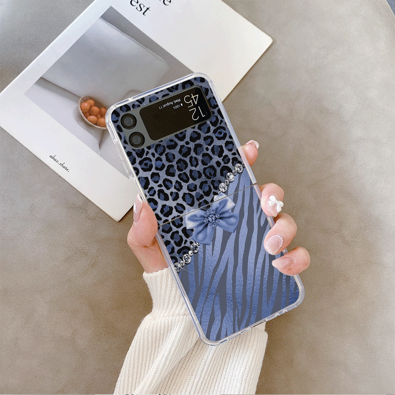 Creative Pink Blue Bow Leopard - Phone Cases Z Fold 4 のレビューと価格